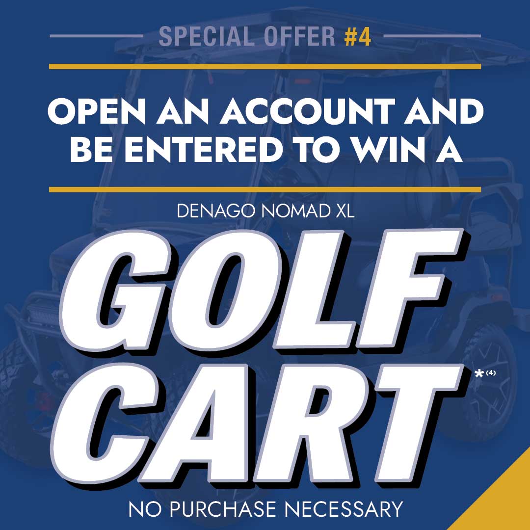 State Bank golf cart giveaway special offer